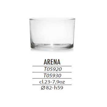 Miska Arena 230 ml clear, ø 8 x h 6 cm